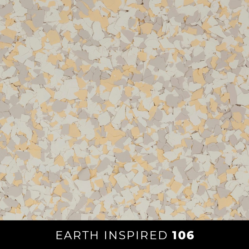 Epoxy 106 white gray yellow wheat flake