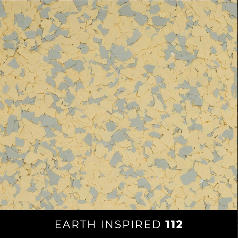 Epoxy 112 pale yellow cream gray sage flake