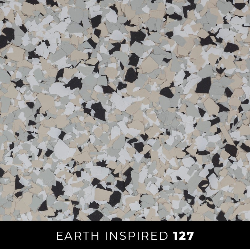 Epoxy 127 white gray tan beige black flake
