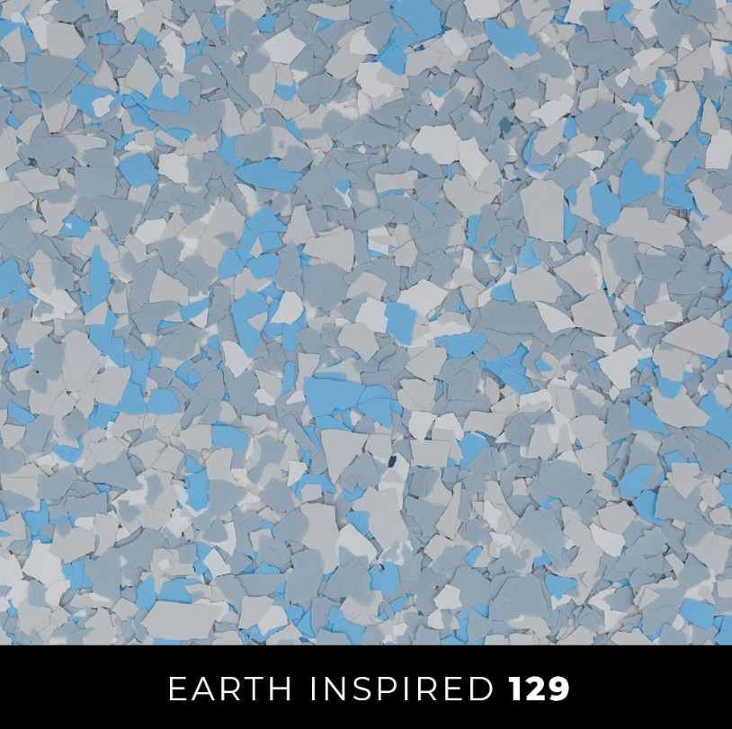 Epoxy 129 light gray white sky blue flake