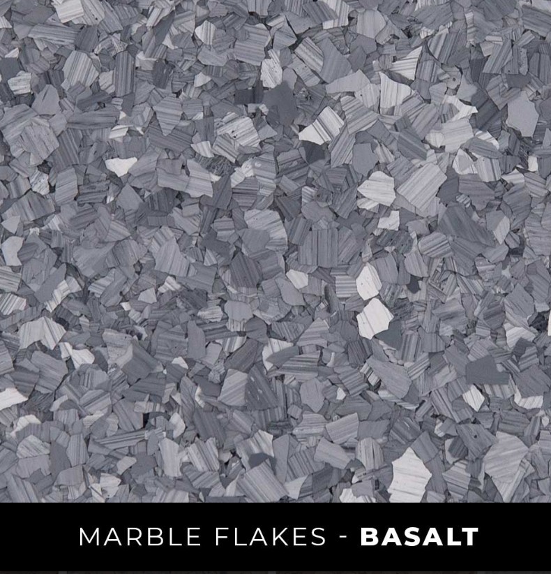 Marble flake epoxy Basalt gray stone flooring