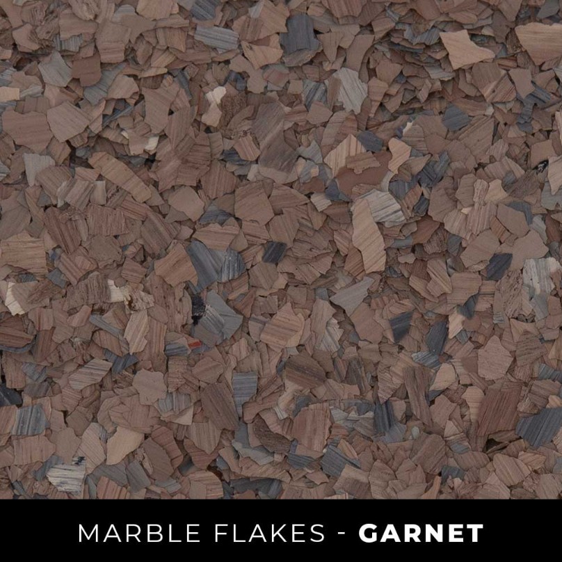 Marble flake Garnet dark red brown gray stone epoxy