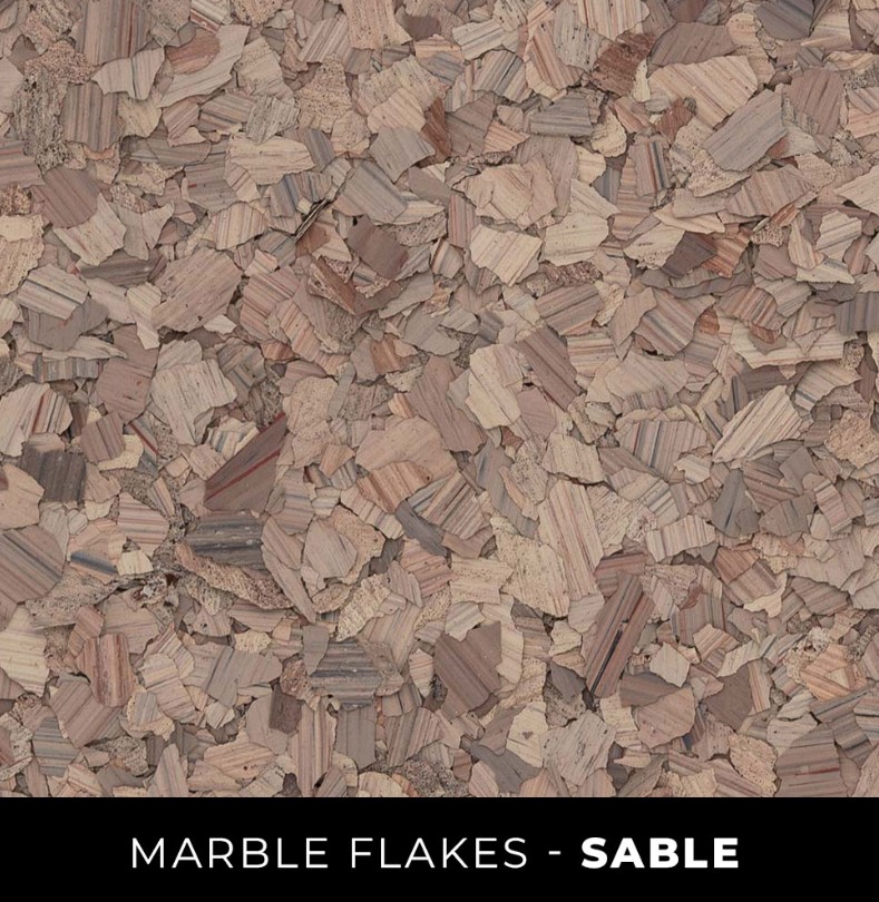 Marble flake Sable terracotta red brown gray stone
