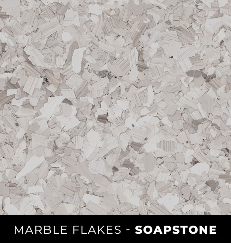 Marble flake Soapstone white soft gray stone epoxy