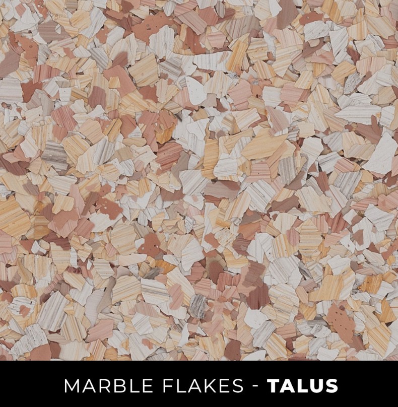 Marble flake Talus cream peach terracotta pink stone