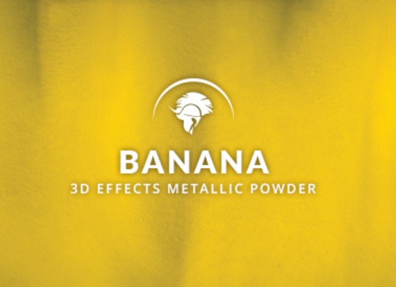 Metallic epoxy Banana bright yellow 3D effects floor coating