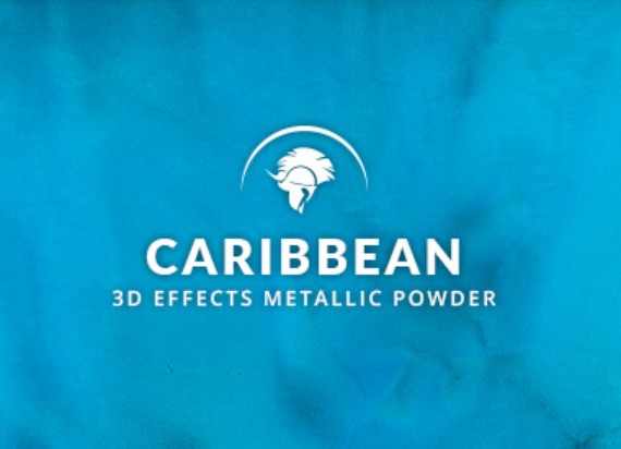 Metallic epoxy Caribbean tropical sky blue 3D effects floor coating
