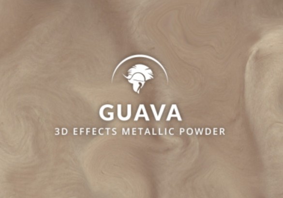 Metallic epoxy Guava tan dusty rose 3D effects floor