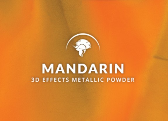 Metallic epoxy Mandarin vivid orange 3D effects floor coating
