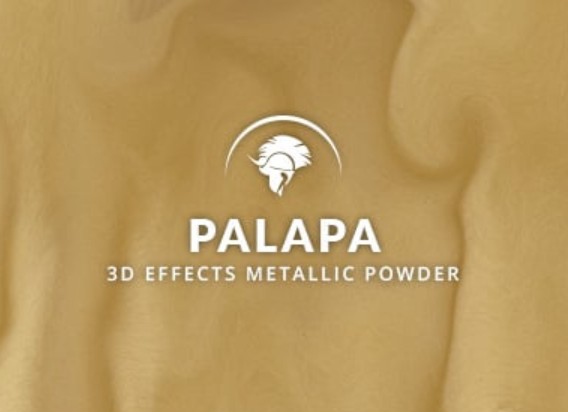 Metallic epoxy Palapa warm gold honey 3D floor