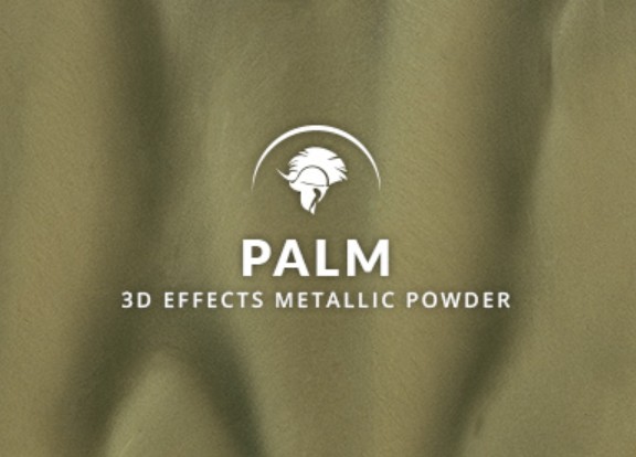 Metallic epoxy Palm army sage green 3D effects floor coating
