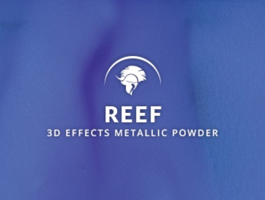 Metallic epoxy Reef periwinkle blue 3D effects floor coating
