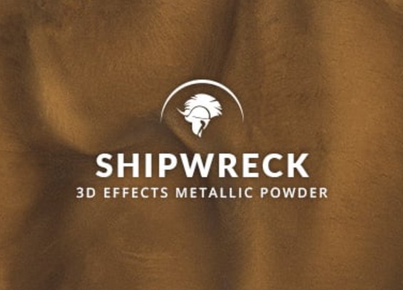 Metallic epoxy Shipwreck dark bronze brown 3D effects floor coating
