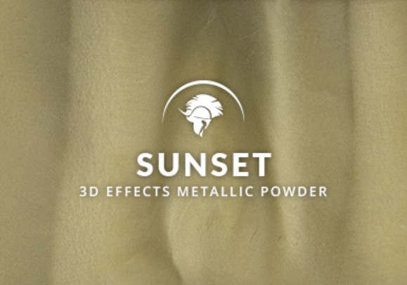 Metallic epoxy Sunset khaki champagne gold 3D floor