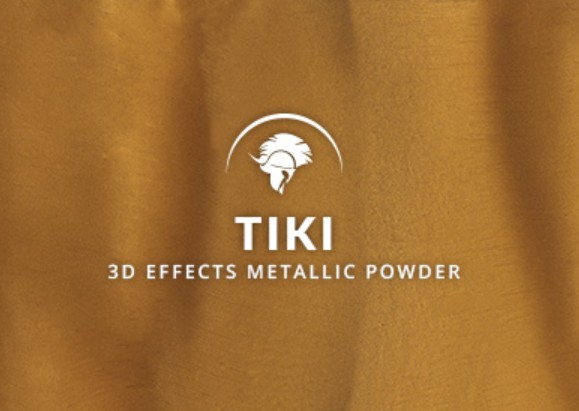 Metallic epoxy Tiki antique gold bronze 3D floor