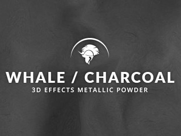 Metallic epoxy Whale Charcoal 3D effects floor