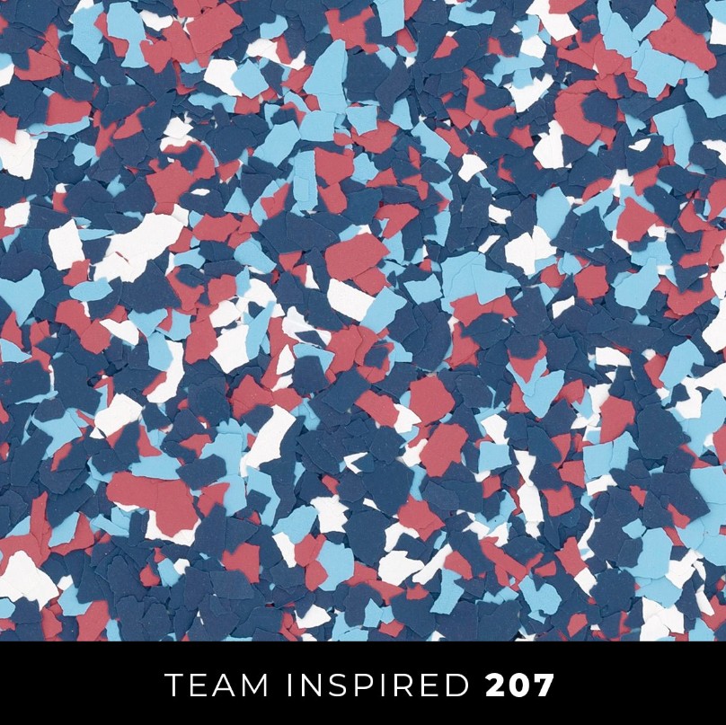 Epoxy 207 navy blue burgundy white flake