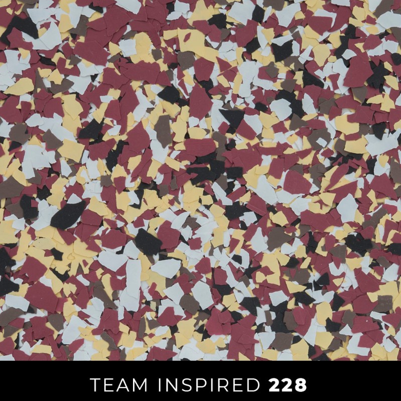 Epoxy 228 burgundy maroon gold black white flake
