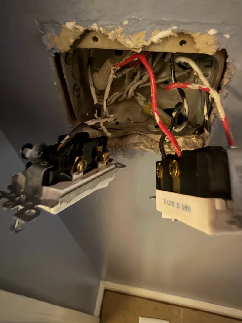 Accessible wall-box components during Bakerss service work