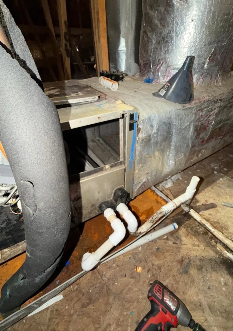 HVAC equipment and drain piping in Myrtle Beach