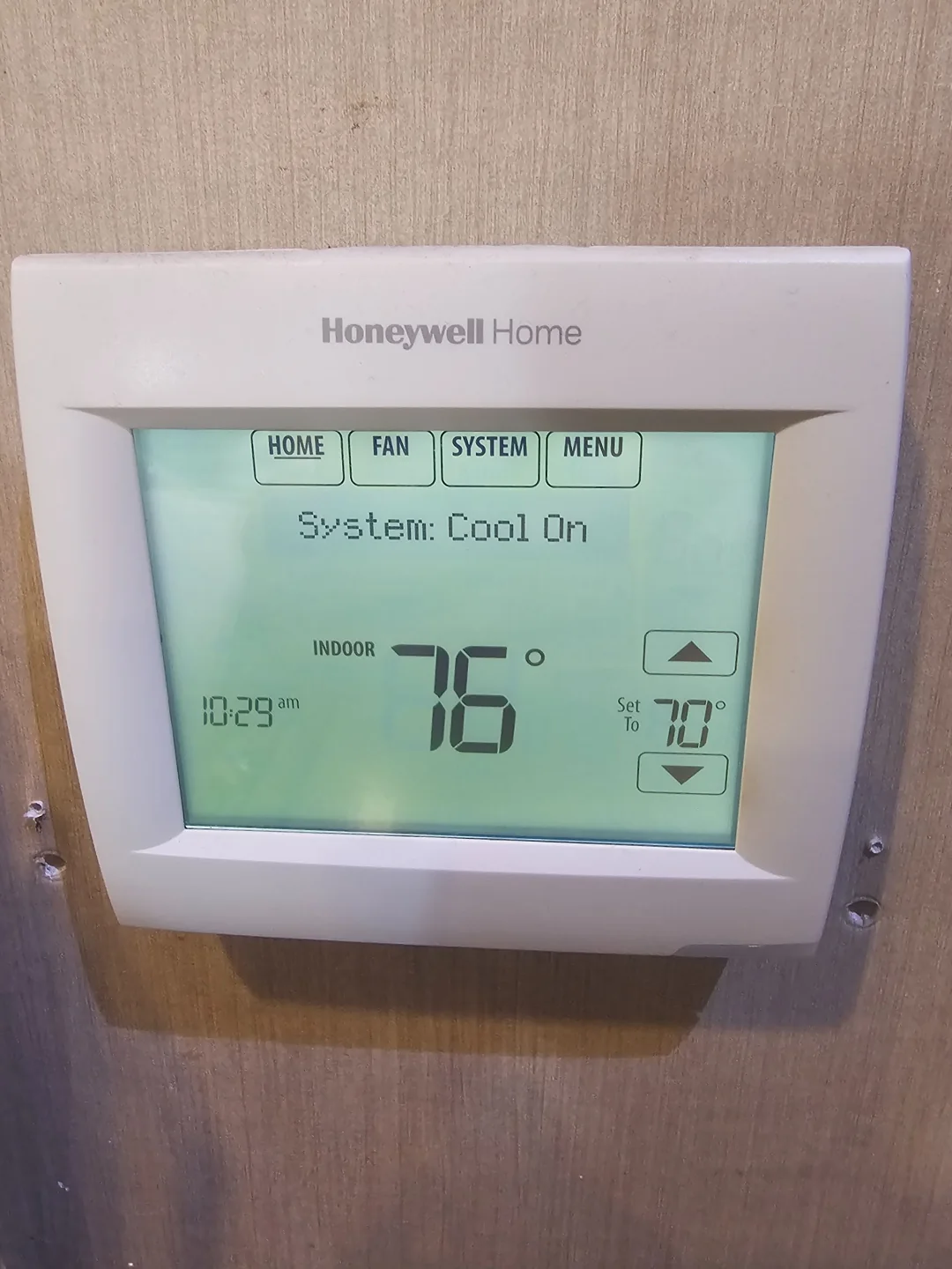 Thermostat display in Myrtle Beach