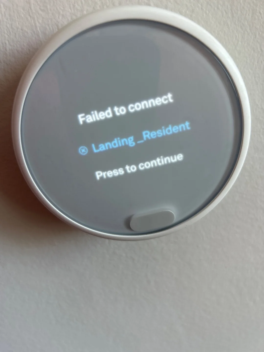 Thermostat connection-error message in Myrtle Beach