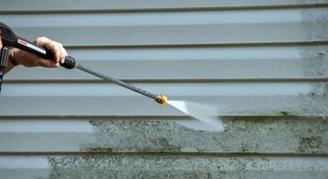 Pressure washing project in Myrtle Beach SC by Bakerss Property Maintenance