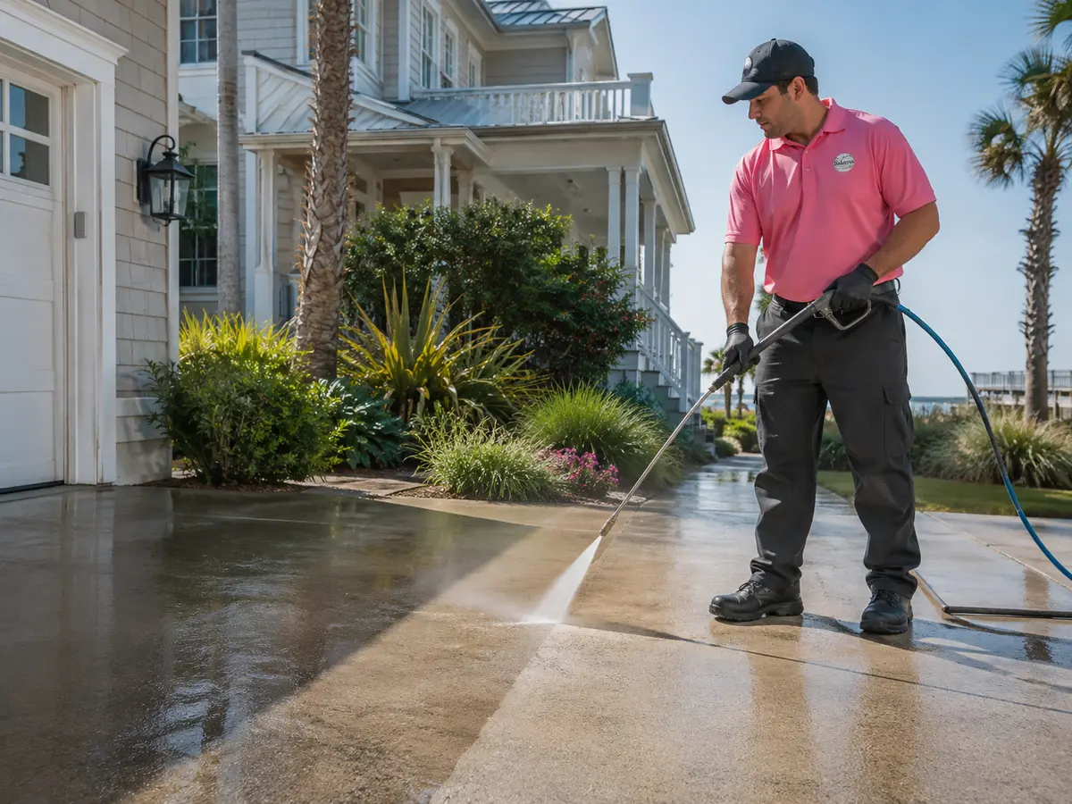 Exterior pressure washing project completed by Bakerss near Myrtle Beach